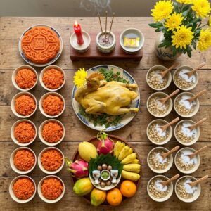 Mâm Cúng Đầy Tháng Bé Trai – Mâm Đủ