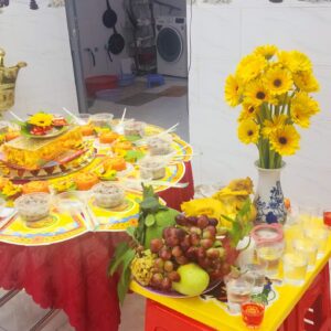 Mâm Cúng Đầy Tháng Bé Gái – Mâm Đủ