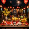 Mâm cúng Giao Thừa ngoài trời đón năm mới
